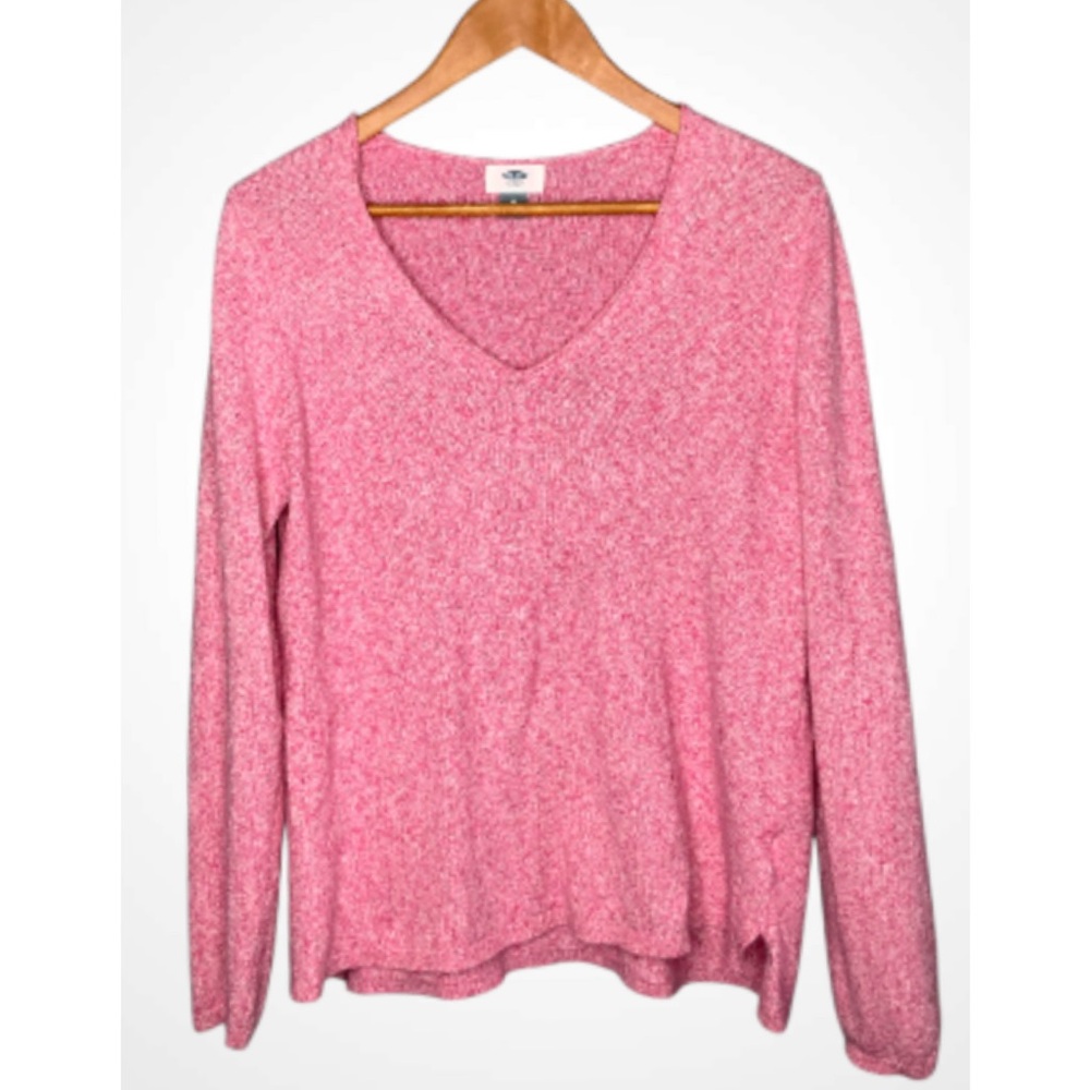 Old Navy Pink Knit V-Neck Sweater XL